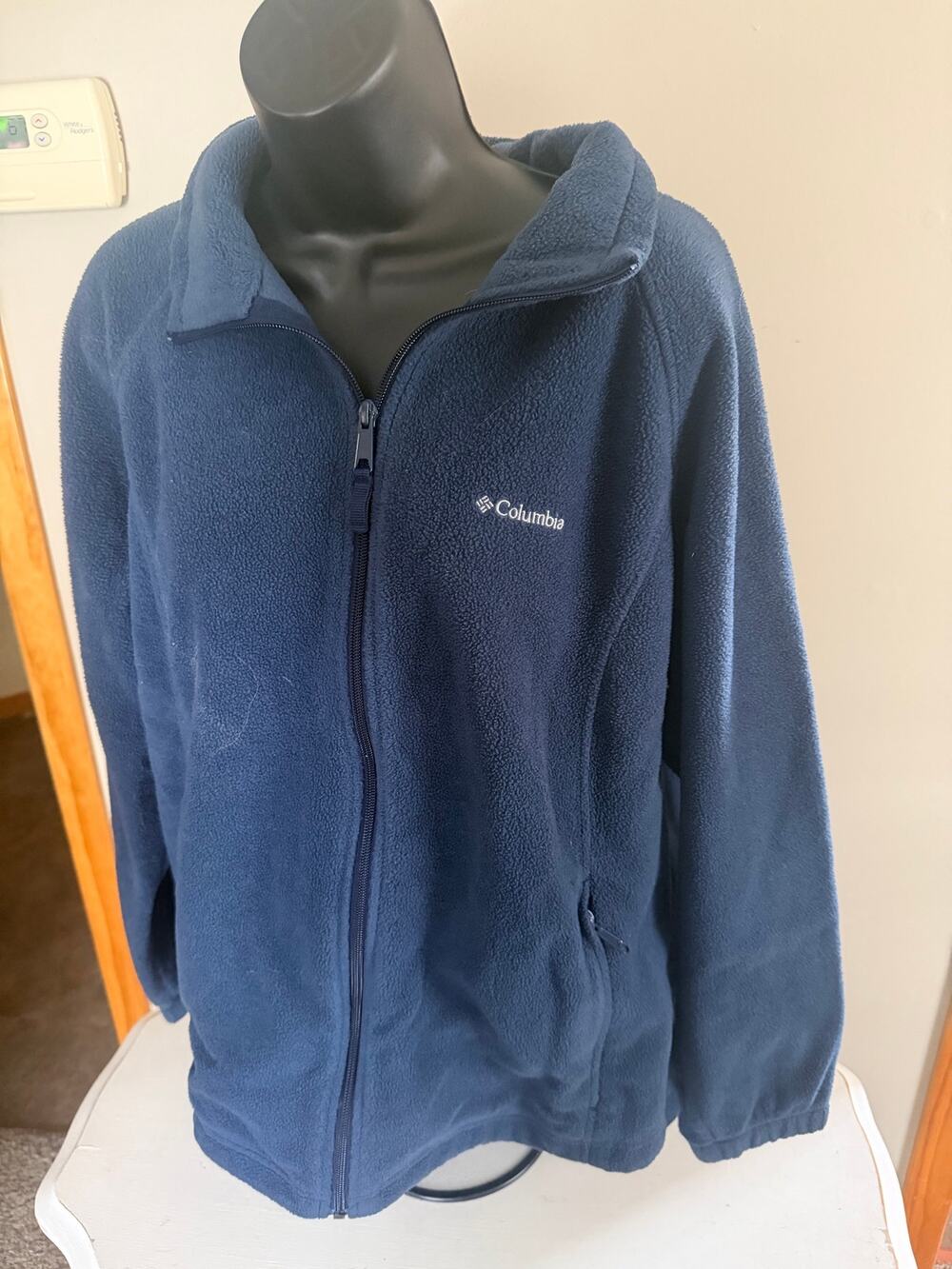 Blue Columbia Zip Up Sweater